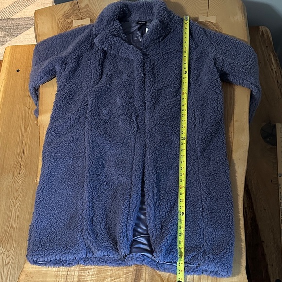 NWT Torrid 2X Periwinkle Sherpa Maxi Coat - Picture 4 of 6